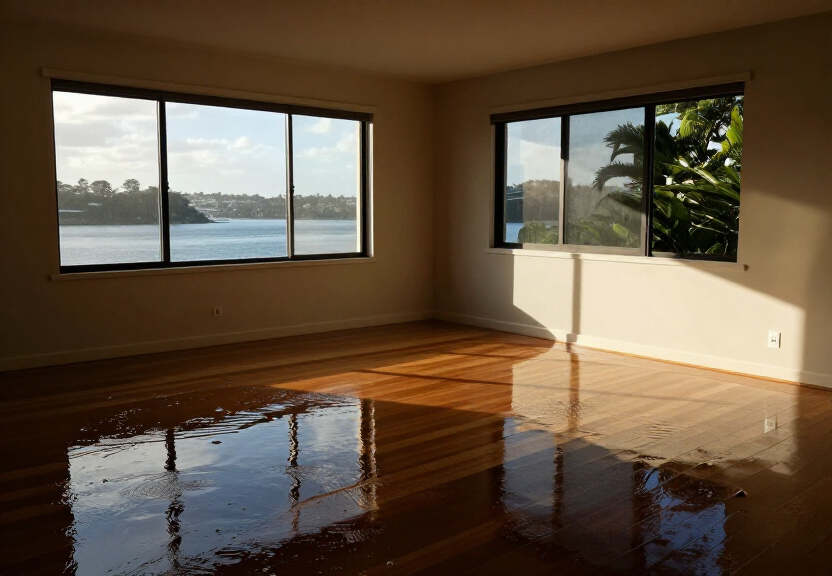 Bligh Park living room with visible mould and musty odour before treatment